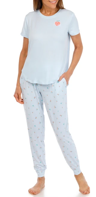 Thumbnail 2: JACLYN Women's 3 Pc Pajama Shorts Set 