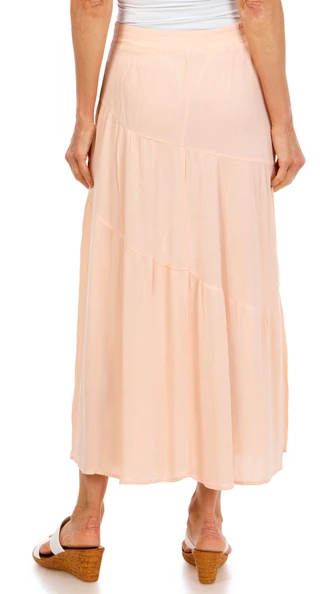 Thumbnail 3: AGB Women's Tiered Maxi Skirt 