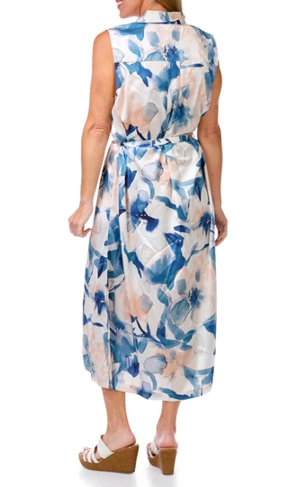 Thumbnail 2: DKNY Women's Sleeveless Satin Shirtdress 
