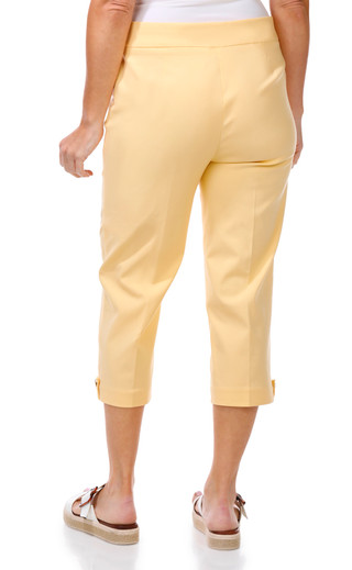 Thumbnail 2: Coral Bay Women's Gold Shell Hem Capris 