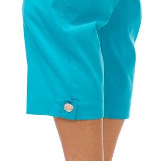 Thumbnail 2: Coral Bay Women's Gold Shell Hem Capris 
