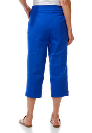Thumbnail 3: Coral Bay Women's Solid Gold Shell Hem Capris 