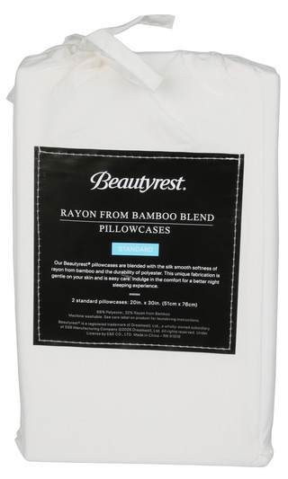 Thumbnail 5: Beautyrest 2-Pack Polybabmboo Pillowcase 