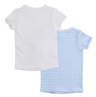 Thumbnail 2: Yogalicious Big Girls 2 Pk Short Sleeve Ribbed Crew Neck Tees 