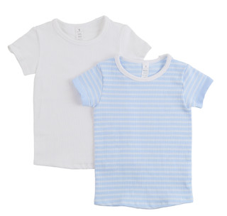 Thumbnail 1: Yogalicious Big Girls 2 Pk Short Sleeve Ribbed Crew Neck Tees 