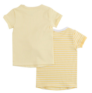 Thumbnail 2: Yogalicious Big Girls 2 Pk Short Sleeve Ribbed Crew Neck Tees 