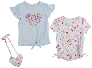 Thumbnail 1: B TWEEN Little Girls 2 Pk Butterfly Tees 