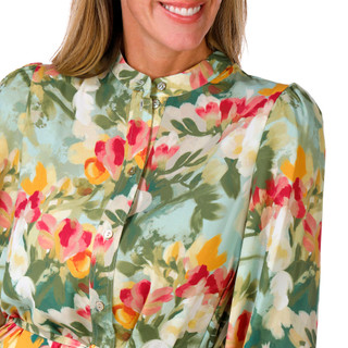 Thumbnail 4: Nicole Miller Women's Long Sleeve Chiffon Tiered Dress 