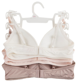 Thumbnail 2: Rene Rofe Girls 3 Pk Wire-Free Lightly Padded Bras Set 