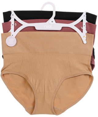 Thumbnail 1: Real Women's 3 Pk Shaping Briefs 