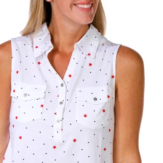 Thumbnail 2: Emily Daniels Women's Sleeveless Polo Top 