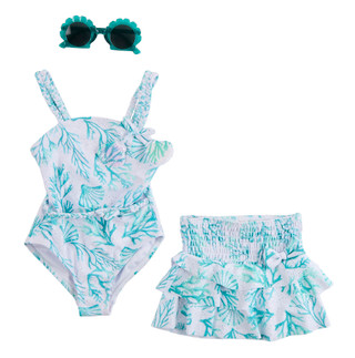 Thumbnail 1: Btween Toddler Girls 3 Pc Swimsuit Skirt Set 