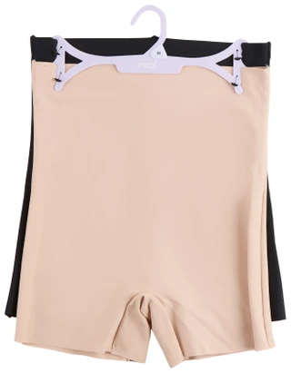 Thumbnail 1: Real Women's 2 Pk Scuba Shaping Shorts 