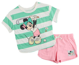 Thumbnail 1: Disney Little Girls 2 Pc Graphic Top & Shorts Set 
