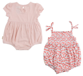 Thumbnail 2: HUGGIES Baby Girls 2 Pc Romper Set 