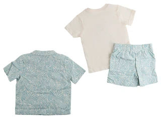 Thumbnail 2: Stitch & Stone Little Boys 3 Pc Button Down Shirt & Graphic Tee Set 