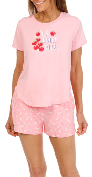 Thumbnail 8: JACLYN Women's 3 Pc Pajama Shorts Set 