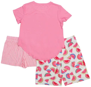 Thumbnail 3: JACLYN Women's 3 Pc Pajama Shorts Set 