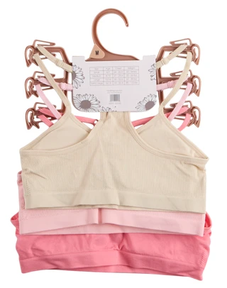 Thumbnail 2: daisy fuentes Girls 3 Pk Seamless Bralettes Set 