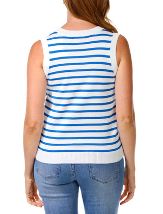 Thumbnail 2: BB Dakota Women's Sleeveless Sequin Stripe Top 