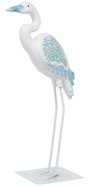 Thumbnail 1: Fancy That Gift & Decor 12 in Coastal Resin Mosaic Egret on Stand 