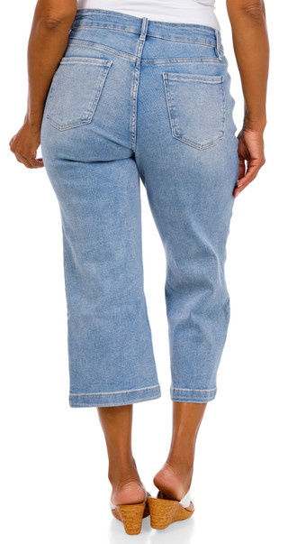 Thumbnail 5: Royalty For ME Women's Plus Wide Leg Denim Capris  