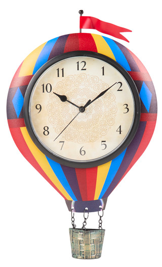 Thumbnail 1: Regal Arts & Gifts Clock Hot Air Balloon Garden Accent  