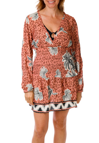Thumbnail 1: SURF GYPSY Women's Long Sleeve Swim Cover Up Dress 