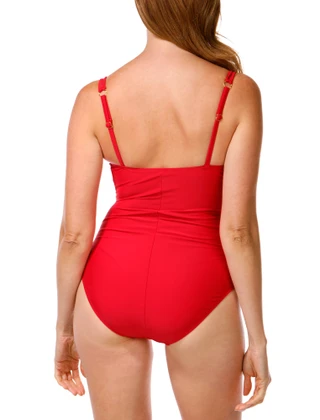 Thumbnail 2: Ellen Tracy Women's One Piece Ruched Sides Swimsuit 