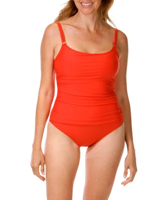 Thumbnail 1: Ellen Tracy Women's One Piece Ruched Sides Swimsuit 