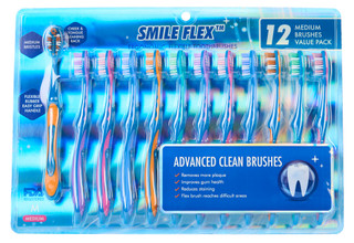 Thumbnail 1: Smile Flex 12 Pk Medium Toothbrushes  