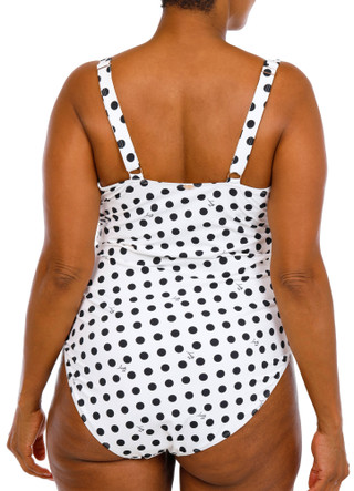 Thumbnail 2: Betsey Johnson Women's Plus Polka Dot One Piece Swimsuit  