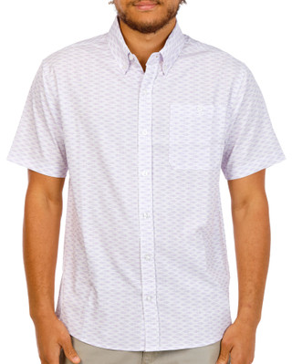 Thumbnail 1: Anglr Men's Short Sleeve Print Button Down Shirt 