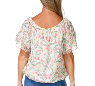 Thumbnail 3: Cece Women's Short Sleeve Keyhole Neck Top 