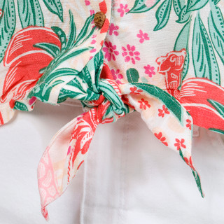 Thumbnail 3: Caribbean Joe Womens Sleeveless Tie Front Button Top 