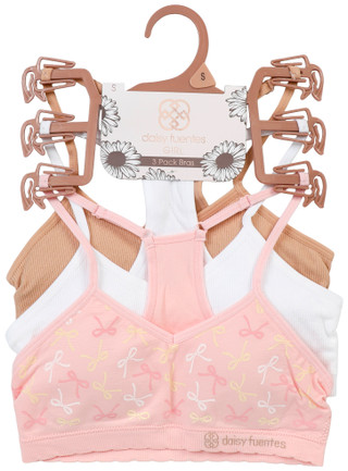 Thumbnail 1: daisy fuentes Girls 3 Pk Seamless Bralettes Set 
