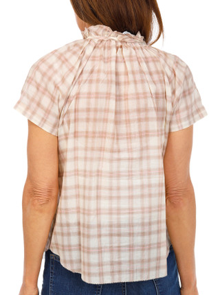 Thumbnail 3: JASON WU Women's Short Sleeve Button Front Top 