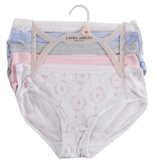 Thumbnail 1: Laura Ashley Girls 5 Pk Brief Panties Set 