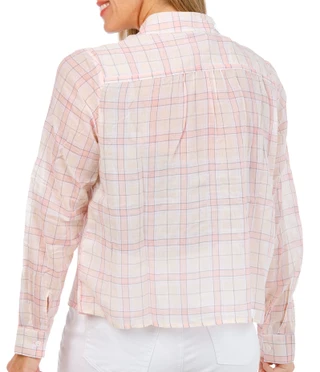 Thumbnail 3: FLAG & ANTHEM Womens Long Sleeve Crochet Button Down Top 
