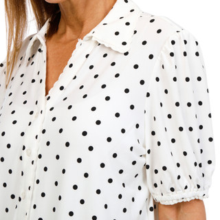 Thumbnail 2: Adrianna Papell Women's Button Front Crochet Trim Top 