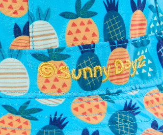Thumbnail 2: Sun N' Sand Baby Girl's UPF Pineapple Sun Protection Hat 
