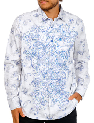 Thumbnail 1: ROBERT GRAHAM Men's Long Sleeve Ramsey Embroidered Shirt 