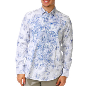 Thumbnail 2: ROBERT GRAHAM Men's Long Sleeve Ramsey Embroidered Shirt 