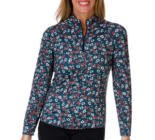 Thumbnail 1: Puma Golf Women's You-V Golf 1/4 Zip Neck Top 