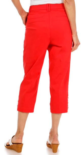 Thumbnail 3: Zac & Rachel Women's Triple Bar Hem Capris 