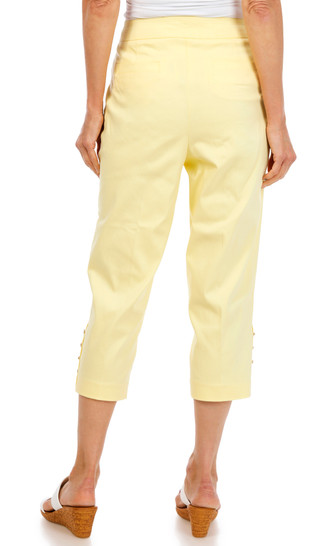Thumbnail 3: Zac & Rachel Women's Flower Button Hem Capris 