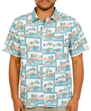 Thumbnail 1: Caribbean Joe Men's Short Sleeve Button Down Shirt 