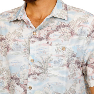 Thumbnail 3: Caribbean Joe Men's Short Sleeve Tech Woven Button Down Shirt 