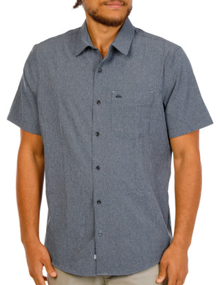 Thumbnail 1: Quiksilver Waterman Men's Short Sleeve Tech Button Down Shirt 