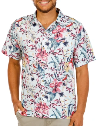 Thumbnail 1: Caribbean Joe Men's Short Sleeve Button Down Shirt 